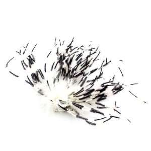 Ostrich Feather Hair Clip & Brooch White Beauty