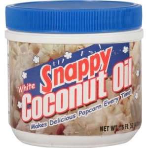  Snappy 1Lb Jar Clear/White Coconut Oil 