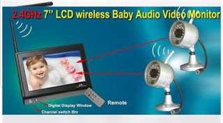 Brand new 2x Camera 7 Wireless Baby Monitor night vision Video 
