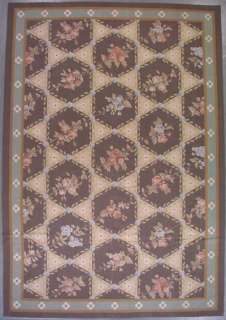10x14 AUBUSSON WEAVE FRENCH DESIGN WOOL AREA RUG CARPET  