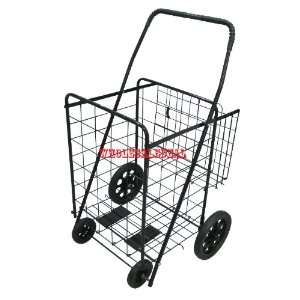  Jumbo Folding Shopping Cart with Double Basket for smaller 