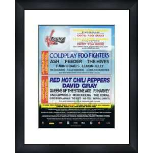 COLDPLAY V Festival 2003   Custom Framed Original Concert Ad   Framed 
