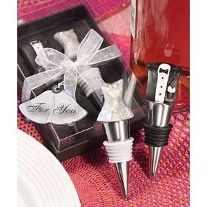  Bride and Groom Wine Stopper Set