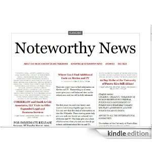  Noteworthy News Report Kindle Store Christa Coir/CJC 