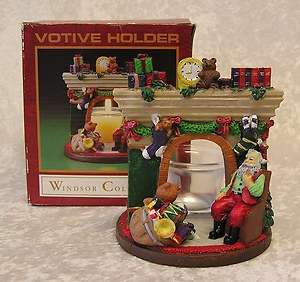 Windsor Collection Santa Fireplace Presents Votive Tealight Candle 