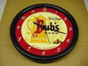 Bubs, Bubs Beer 10 Wall Clock ( Winona, Minn. )  