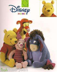 Disney pooh friends characters dolls crochet pattern booklet RARE 