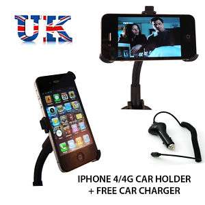 WINDSCREEN CRADLE IN CAR CHARGER KIT MOUNT HOLDER FOR IPHONE 4/4g/4s 