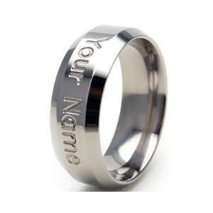  New 8 mm Personalized Titanium Ring, Free Sizing 4 17 