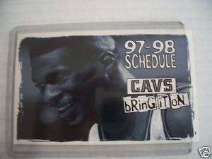 1997 98 NBA Cleveland Caveliers Pocket Schedule Finast  