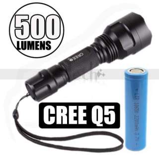 500 Lumens CREE Q5 5 Mode LED Flashlight