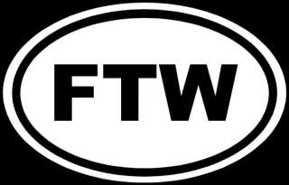 FTW Sticker For The Win Racing Vinyl Decal Car JDM Euro  