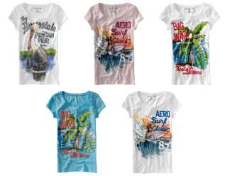 Aeropostale womens Big Wave painted graphic t shirt   Style 5208