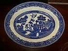 OLD WILLOW BLUE ALFRED MEAKIN LARGE OVAL PLATTER *LOOK*