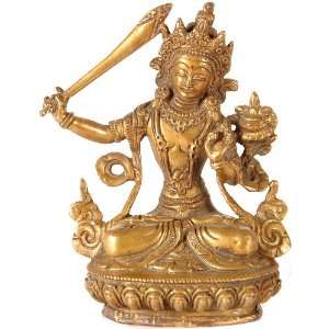  Bodhisattva Manjushri   Brass Sculpture