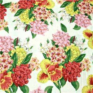 Marcus Brothers Certified Organic Cotton Fabric, Red, Yellow, & Pink 