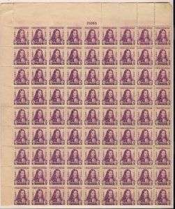 724 WILLIAM PENN ISSUE PART SHEET OF 81 (CAT$57.50)  