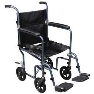 com Flyweight Lightweight Transport Wheelchair with Removable Wheels 