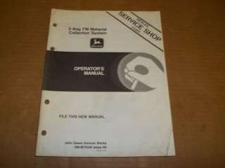 578) John Deere Operator Manual FM Grass Bagger  