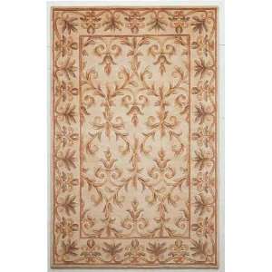  Kas Emerald Scroll 9011 Ivory 53 X 83 Area Rug