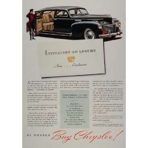   Crown Imperial Black Car Chauffeur   Original Print Ad