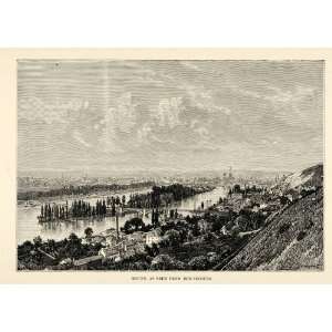   Cityscape Bon Secours Landscape   Original Engraving