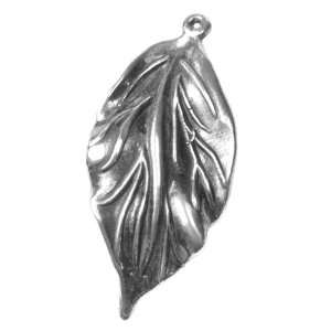  Large Leaf Charm   Sterling Silver Arts, Crafts & Sewing