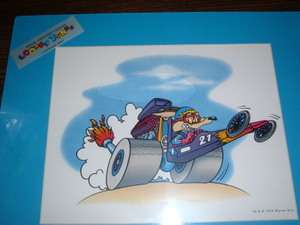 WILE E COYOTE IN DRAG RACER LITHOGRAPH by warner bros.  