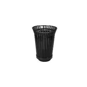 Witt Industries RC2410 FT BK   24 Gallon Outdoor Trash Can w/ Flat Top 