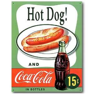  Hot Dog and Coca Cola Coke Combo 15 Cents Retro Vintage 