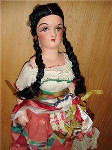 Rare Vintage 16 Mexican Folklorica Doll #2  