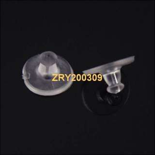 200Pcs Rubber Earring Backs Stoppers Finding 6x11mm KA6272  