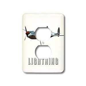 Boehm Graphics Aircraft   Lightning Aircraft   Light Switch Covers   2 