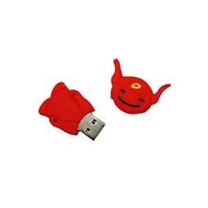  8GB Happy Cow Shaped Cartoon USB Flash Drive Orange 