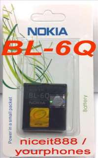 100% NEW Battery BL 6Q For Nokia 6700 6700 Classic 1 Year Warranty 