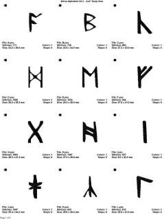 WICCAN ALPHABET V.1(4x4)MACHINE EMBROIDERY DESIGNS  