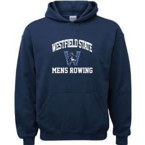  Westfield State Owls Navy Youth Mens Rowing Arch Hooded 