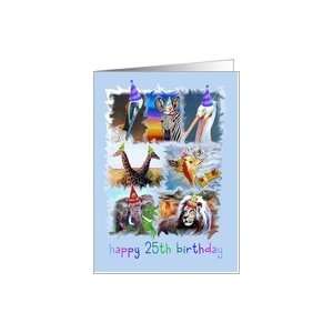  25th Birthday Zoo Animals Card Toys & Games