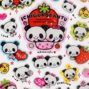  cute panda bears glitter sticker Japan kawaii Toys 
