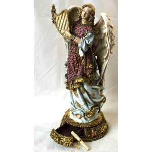  Angel Playing Harp with Harmony Blessing Figurine