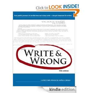 Write and Wrong Marthy Johnson  Kindle Store