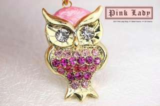 This is the Cute Big Crystal Owl Charms Pendant Wholesale (3pcs)