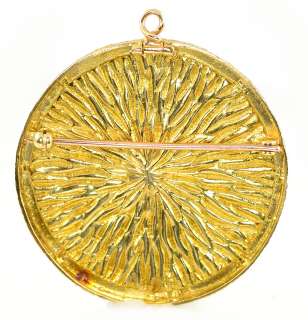 David Webb Vintage Pin Pendant 18k Solid Omega Gold  