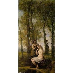  Hand Made Oil Reproduction   Jean Baptiste Corot   24 x 48 