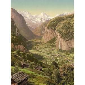   Valley and Briethorn from Wengen Bernese Oberland Switzerland 24 X 18