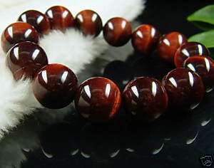 YGB88 A grade red tiger eye stone round beads bracelet  