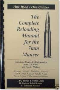 7mm Mauser Reloading Manual LOADBOOK USA  7 x 57  