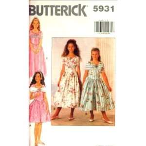   Pattern 5931 Girls Formal Dresses, Sizes 12 14 Arts, Crafts & Sewing