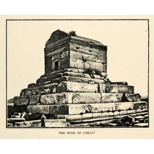  1903 Print Cyrus Faucher Gudin Iran Pasargadae Limestone 