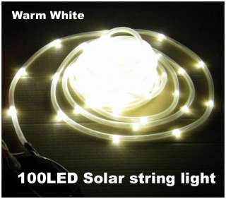   Rope 100LED Warm White String Garden Light In/Out WHITE ROPE  